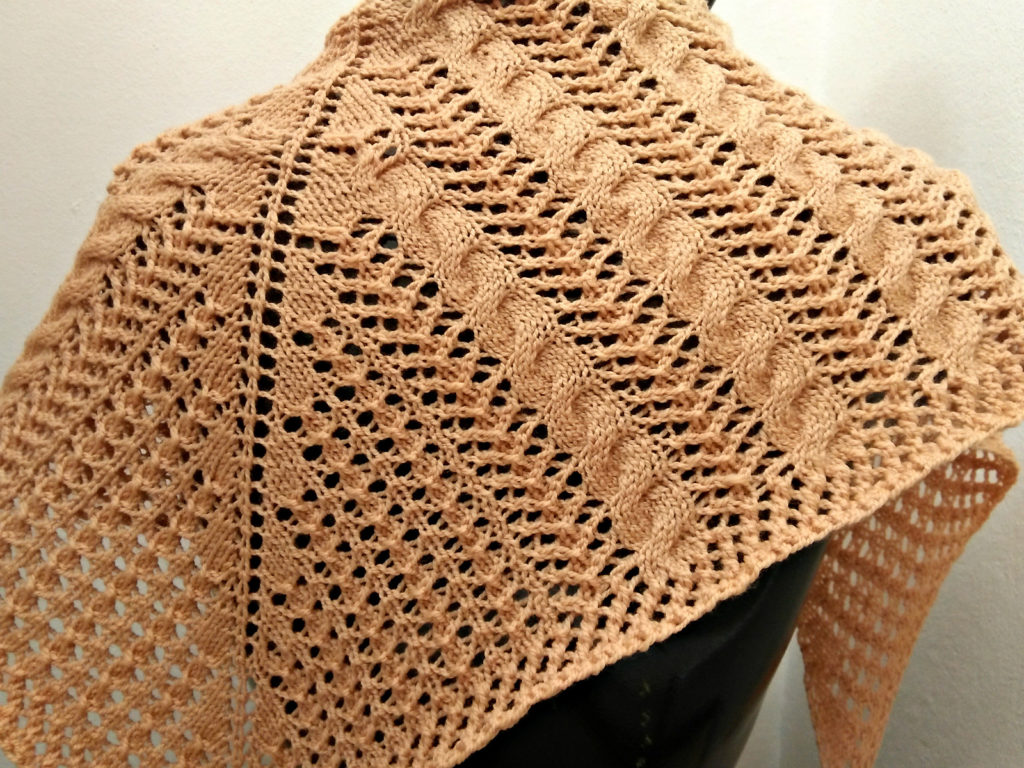  Cables and Lace - Triangular Shawlette